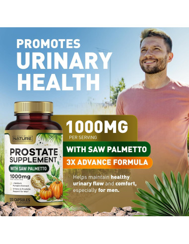 Suplemento Prostático Built By Nature 120 Cápsulas - Salud Urinaria