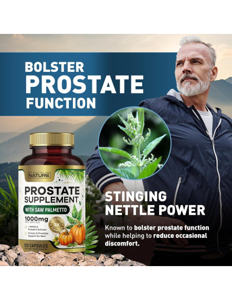 Suplemento Prostático Built By Nature 120 Cápsulas - Salud Urinaria
