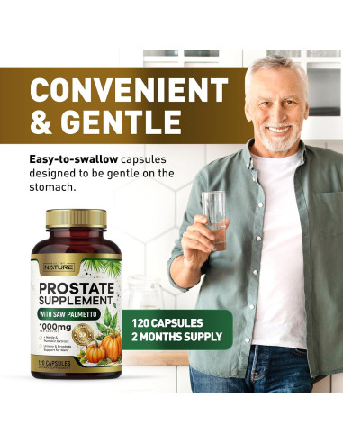 Suplemento Prostático Built By Nature 120 Cápsulas - Salud Urinaria