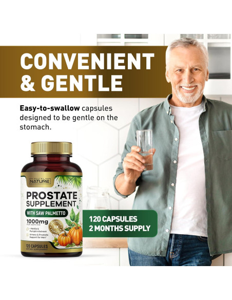 Suplemento Prostático Built By Nature 120 Cápsulas - Salud Urinaria