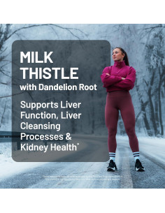 NatureWise Cardo Mariano 1000 mg + Diente de León 100 mg - 60 Cápsulas Veganas 2