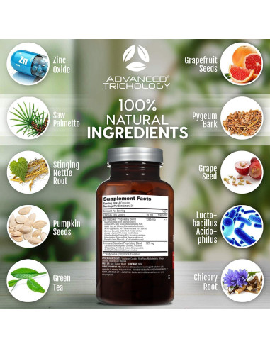 Suplemento bloqueador de DHT Advanced Trichology 120 cápsulas