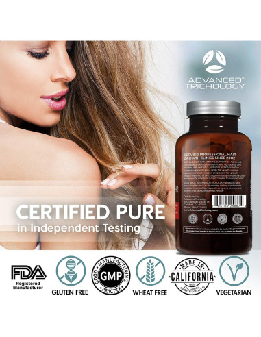 Suplemento bloqueador de DHT Advanced Trichology 120 cápsulas