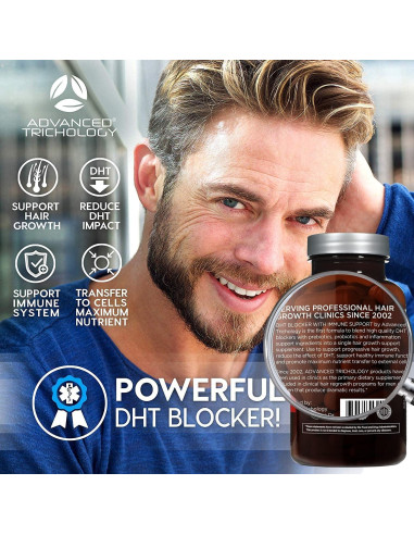 Suplemento bloqueador de DHT Advanced Trichology 120 cápsulas