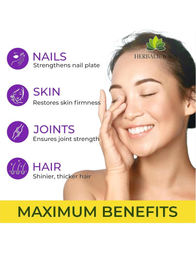 Suplemento de Biotina 10000 mcg con Colágeno y Queratina - 120 Cápsulas