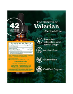 Extracto líquido de raíz de valeriana orgánica Herb Pharm 30 ml 2