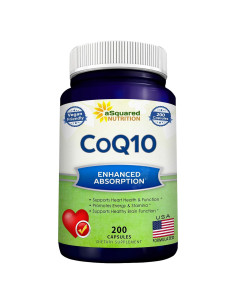 Suplemento CoQ10 aSquared 400mg 200 Cápsulas Veganas