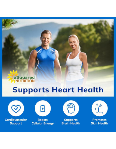 Suplemento CoQ10 aSquared 400mg 200 Cápsulas Veganas