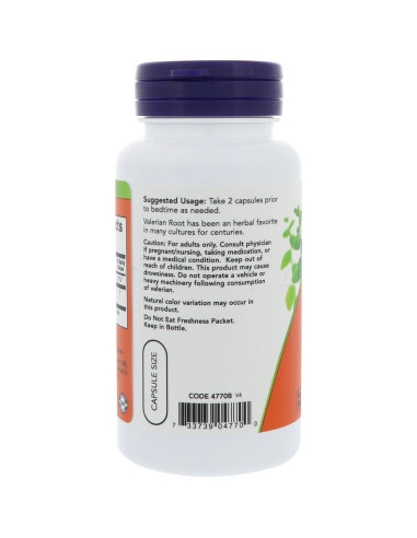 Raíz de Valeriana Now Foods 500mg 100 Cápsulas