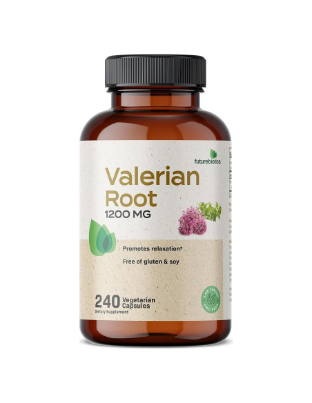 Raíz de Valeriana Futurebiotics 1200 MG 240 Cápsulas Veganas