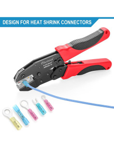 Crimpadora Plustool para Conectores Termorretráctil AWG22-10 2