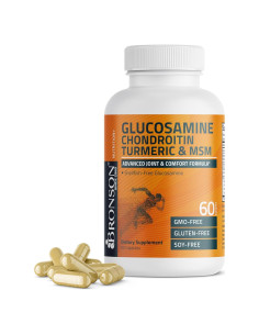 Bronson Glucosamina Condroitina Cúrcuma MSM 60 Cápsulas