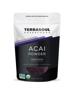 Polvo de Baya de Acai Orgánico Terrasoul Superfoods 113.4 g