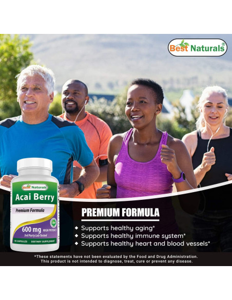 Baya de Acai 600 mg Mejores Naturales 120 Cápsulas Baya de Acai 600 mg Mejores Naturales 120 Cápsulas