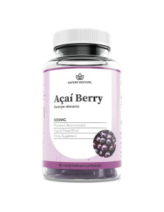 Suplemento Orgánico Baya de Acai Nature Restore 90 Cápsulas