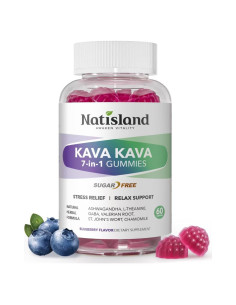 Gomitas de Kava Kava Natisland 60 Ct - Alivio Estrés Veganas