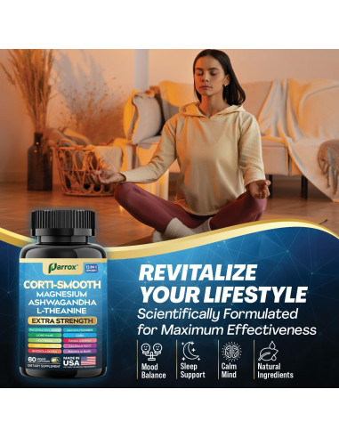 Suplemento Corti-Smooth Parrox 60 Cápsulas - Magnesio, Ashwagandha