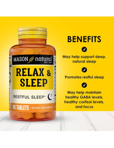 Suplemento Herbal Mason Natural Relax & Sleep 90 Tabletas 2