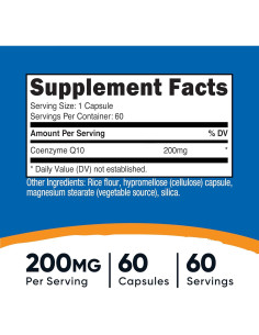 Nutricost CoQ10 200mg 60 Cápsulas Vegetarianas Alta Absorción 2