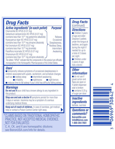 Gránulos Disolventes SleepCalm Kids Boiron - 160 Gránulos