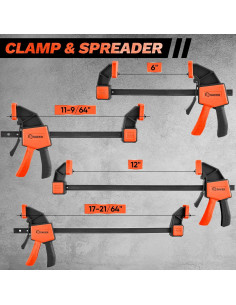 Abrazaderas Saker 6" (15,24 cm) Conjunto de Carpintería 2