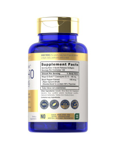 Carlyle CoQ10 100mg Mega Q-Sorb 240 Softgels Antioxidante 2