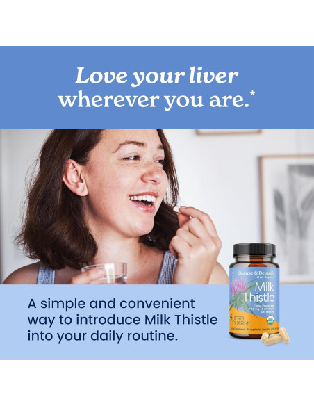 Cápsulas de Extracto de Cardo Mariano Herb Pharm 60 Unidades