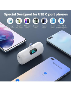 Cargador Portátil 5000mAh Swyop USB C con Pantalla LCD 2