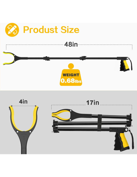 Agarrador Plegable Ronivante 121,9 cm Magnético Antideslizante