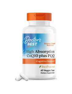 CoQ10 Plus PQQ Doctor's Best 60 Cápsulas Veganas Alta Absorción