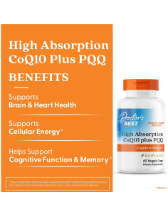 CoQ10 Plus PQQ Doctor's Best 60 Cápsulas Veganas Alta Absorción 2
