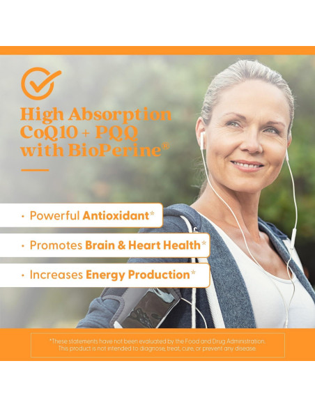 CoQ10 Plus PQQ Doctor's Best 60 Cápsulas Veganas Alta Absorción