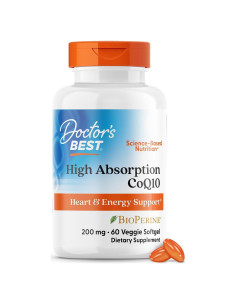 CoQ10 Alta Absorción Doctor's Best 200 mg 60 Cápsulas Vegetales
