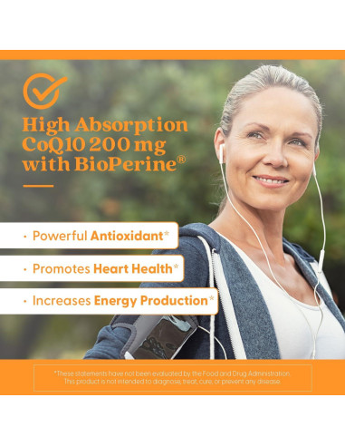 CoQ10 Alta Absorción Doctor's Best 200 mg 60 Cápsulas Vegetales
