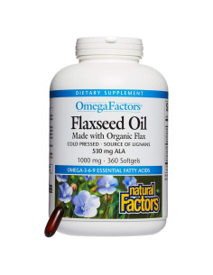 Aceite de Semilla de Lino Omega Factores 360 Gelatinas Blandas