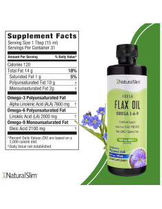 Aceite de Linaza NaturalSlim 473 ml - Omega 3 6 9 Orgánico 2