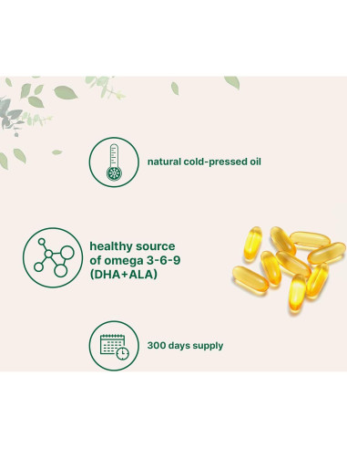 Aceite de Semilla de Linaza Micro Ingredients 1400mg 300 Cápsulas