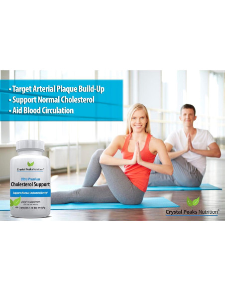 Suplemento Natural de Colesterol CRYSTAL PEAKS 60 Cápsulas Suplemento Natural de Colesterol CRYSTAL PEAKS 60 Cápsulas