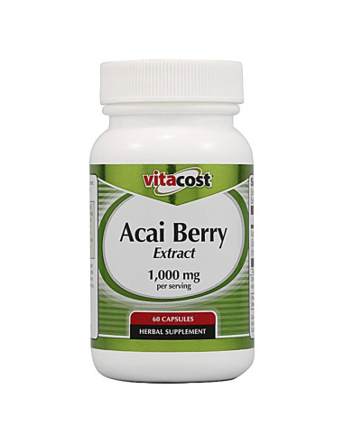 Extracto de Baya de Acai Vitacost 1000 mg - 60 Cápsulas