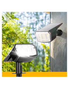 Luces Solares Exteriores COOZAMING 63 LED IP65 3 Modos