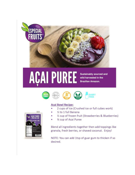 Puré de Aaí Especial Fruits 1kg - Superfruta Brasileña