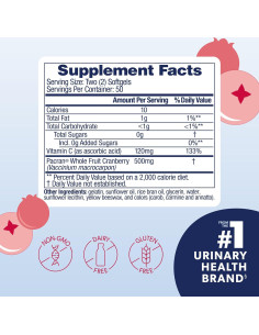 Suplemento de Arándano AZO 100 Gelatinas Blandas Sin Azúcar 2