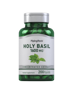 Cápsulas de Albahaca Sagrada Piping Rock 1600 mg 200 Píldoras