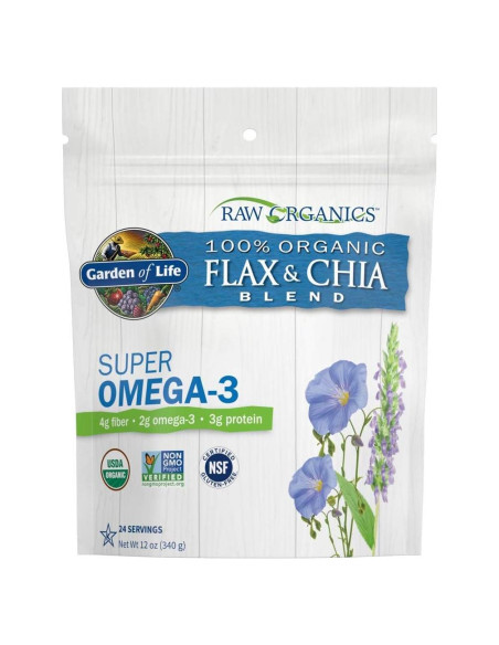 Harina de Linaza y Semillas de Chía Orgánicas 340g Jardín de Vida