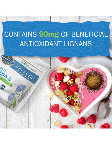 Harina de Linaza y Semillas de Chía Orgánicas 340g Jardín de Vida