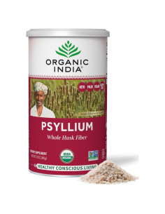 Polvo de Cáscara de Psyllium Orgánico Organic India 340 g