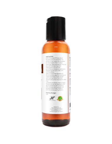 Aceite de Linaza Orgánico Velona 60 ml - 100% Puro y Natural