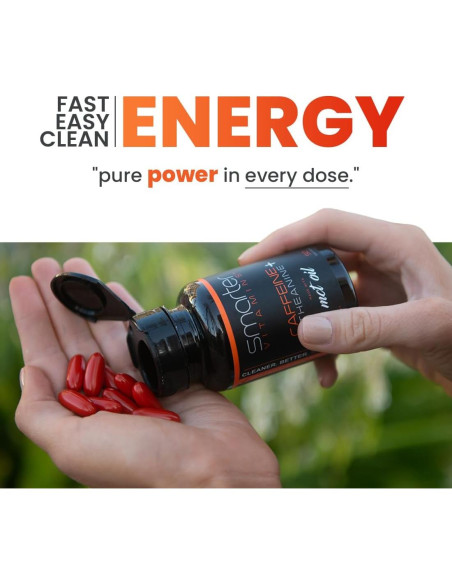 Pastillas de Cafeína SmarterVitamins 200mg + L-Theanine 100mg