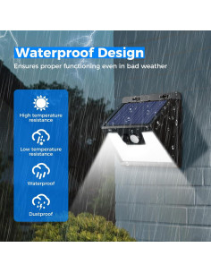 Luces Solares Peasur 12 Paquetes 140 LEDs Impermeables 2