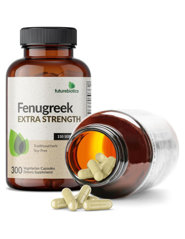 Futurebiotics Fenogreco Extra Fuerte 2400 MG 300 Cápsulas Veganas